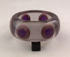 JE21 Judith Evans smoky amethyst bullseye dot bangle